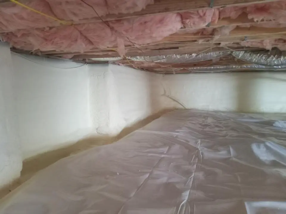 Crawl space encapsulation with closed-cell spray foam for Attic Insulation in Lebanon